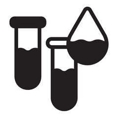 Wall Mural - test tube glyph icon