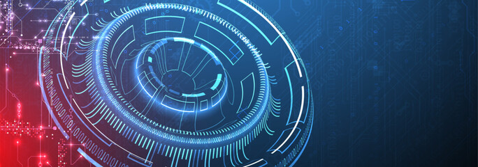 Wall Mural - abstract background. scientific and technological concept with the use of technical elements formed 