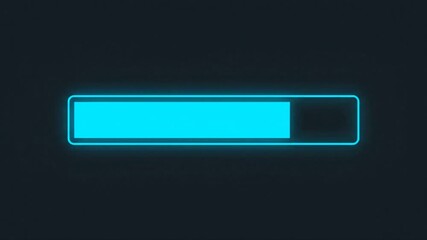 Loading Bar Animation with Neon Blue Glow