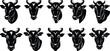 © PNG Pro - Cow Head Silhouettes