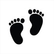 © didik - foot print icon isolated on white background from baby shower collection. trendy foot print icons and modern foot print symbols for logos, web, apps, UI. simple print foot sign icon.
