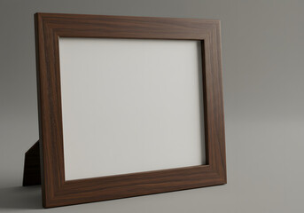 wooden picture frame with empty space for design elements