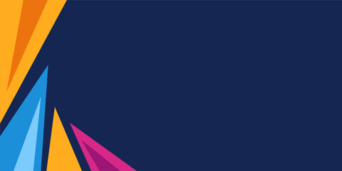 Wall Mural - abstract creative background, web banner. abstract color shapes composition. pink, blue and yellow s
