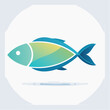 © Silvia Bogdanski - Minimalistischer Fisch als Vektorgrafik, Symbol für Wasser, Natur und Spiritualität.