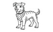 © SantoshArt - Duke dog Kids t shirt design silhouette and vector line art, Detailed Line Art, Perfect for Relaxation and Stress Relief, Great for Adult Coloring Books or Printable Art Therapy.