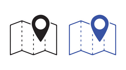 Dual Color Location Pin Logo Design 