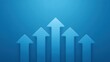 © 69 - Blue Background with Upward Arrows Creating a Pattern of Growth and Success Ideal for Business Progress and Financial Increase Themes