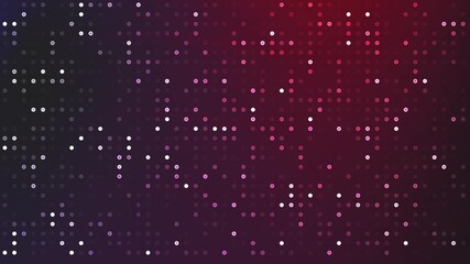 Abstract digital matrix video background loop, pulsating with red and blue hues