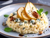 Risotto z gorgonzolą, gruszką i kurczakiem