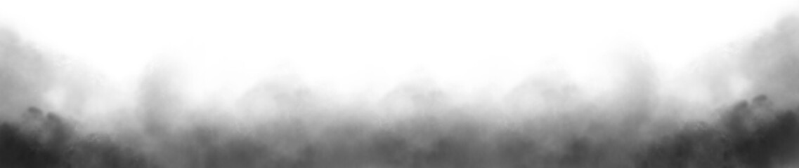 Wall Mural - vector realistic smoke cloud or gray fog, abstract gas on transparent background