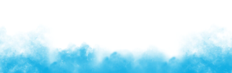 Wall Mural - vector realistic smoke cloud or light blue fog, abstract gas on transparent background