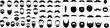 © Zaleman - Large collection of men’s beard and mustache silhouettes in black vector style, ideal for barbershop logos, avatars, grooming guides, and design elements.