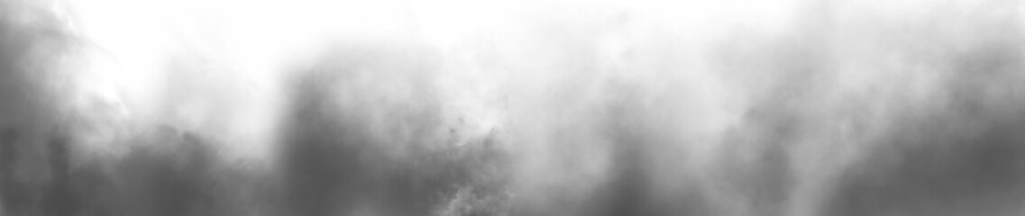 Wall Mural - vector realistic smoke cloud or gray fog, abstract gas on transparent background