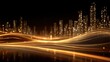 © Tyo - Golden city lights blur abstract art