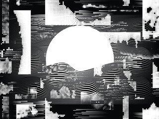 Wall Mural - grunge urban background. vector. textured banner . futuristic digital background. grungy effect . ab