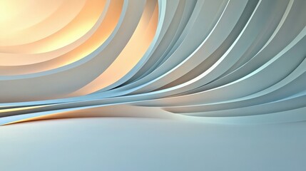 Wall Mural - Abstract Image of Layered Curved Planes