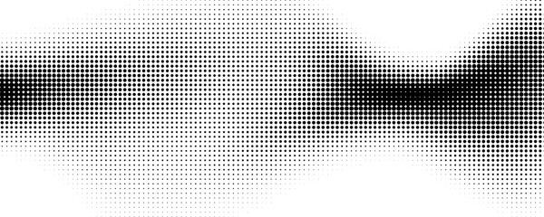 Wall Mural - Black and white abstract halftone background with dotted pattern design