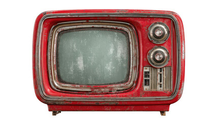 Vintage red television set