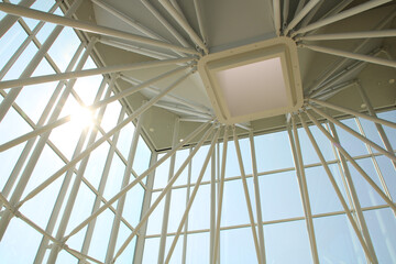 glass windows of heritage center building