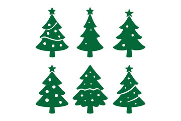 Wall Mural - set of Christmas trees