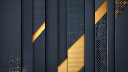 Wall Mural - series of black and gold stripes, creating a sleek and modern look. the gold stripes add a touch of 