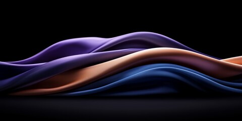 Wall Mural - series of colorful fabric swaths are arranged in a way that creates a sense of movement and flow. th