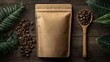 © Ridwan - Coffee in a sustainable brown paper pouch