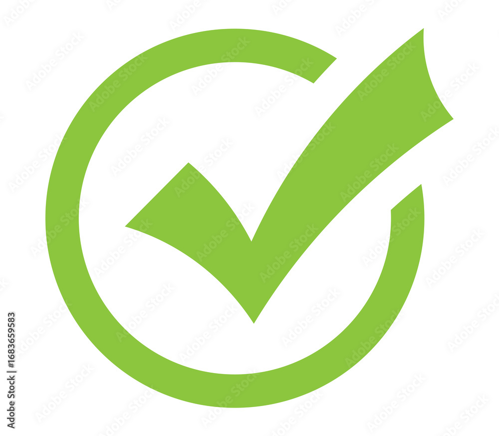 Light green check mark icon inside circle PNG with transparent ...