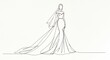 © SULIS - Wedding dress sketch design illustration