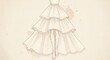 © AGUS - Fashion skirt design sketch