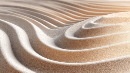 Wall Mural - Smooth Undulating Waves of Sand Creating a Serene Desert Landscape
