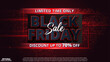 © sawrav97 - Limited time only black friday sale discount up to 70% off editable 3d vector text effect. Editable black friday typography for advertisement and social media promotion.