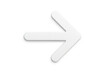 © PNG Kingdom  - Simple white arrow pointing to the right with drop shadow on a transparent background