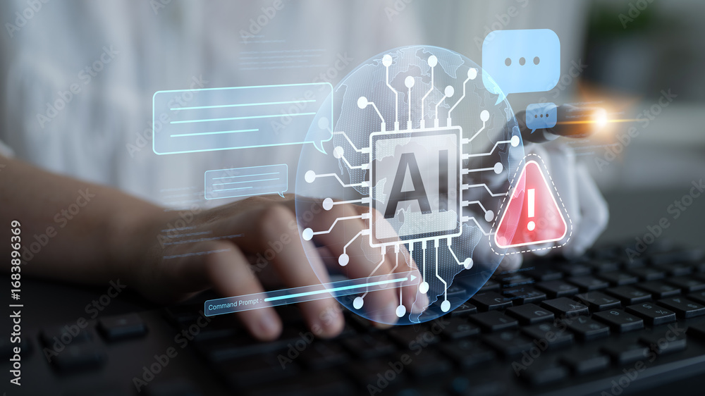 AI interface displays prompt failure alert, helping manage incorrect ...
