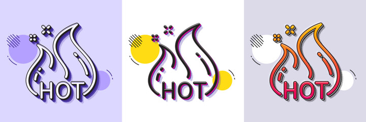 Wall Mural - hot sale line icon. halftone dotted pattern. gradient icon with grain shadow. shopping flame sign. c