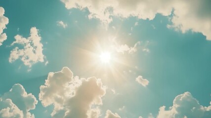 Wall Mural - Bright sunlight shining through clouds, great for use in weather or nature scenes