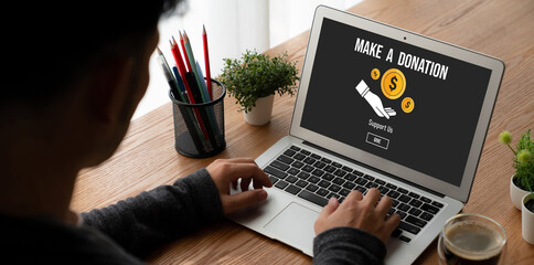 Online donation platform offer modish money sending system for people to transfer on the internet