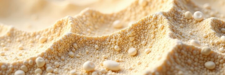 Wall Mural - Close-up of a light beige pumice stone, highly porous texture , rock, stone, close-up