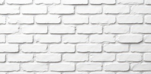 Wall Mural - Clean whitewashed brick wall texture, perfect for background , white, texture, minimalist