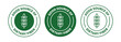 © Chris - good source of dietary fiber icon. fiber-rich food symbol. isolated vector badge green in color