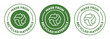 © Chris - Made From Recycled materials icon set. green rounded vector icon collection.