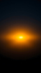 Wall Mural - Glowing Yellow Path Across Dark Water in Fog vertical