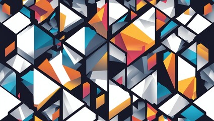 Wall Mural - abstract geometric polygonal mosaic artwork