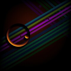 Canvas Print - vibrant cosmic abstract stripes