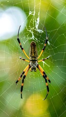 Spider in intricate web