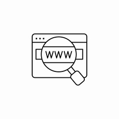 www website icon sign vector