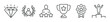 © Abbasy  Kautsar - Achievement thin line icon set. Web minimal editable stroke icons