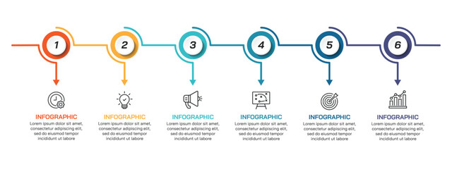 Wall Mural - steps business data visualization timeline process infographic template design with icons