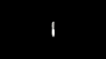 Abstract 83% Percentage text. 3D 83% Percentage loop animation. 83 Percentage 3D text rotation on black background for promotional video, motion graphic element