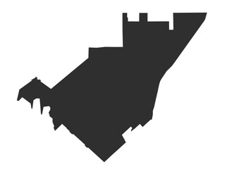 Naklejka na meble Vector silhouette city map of Murrieta in California
